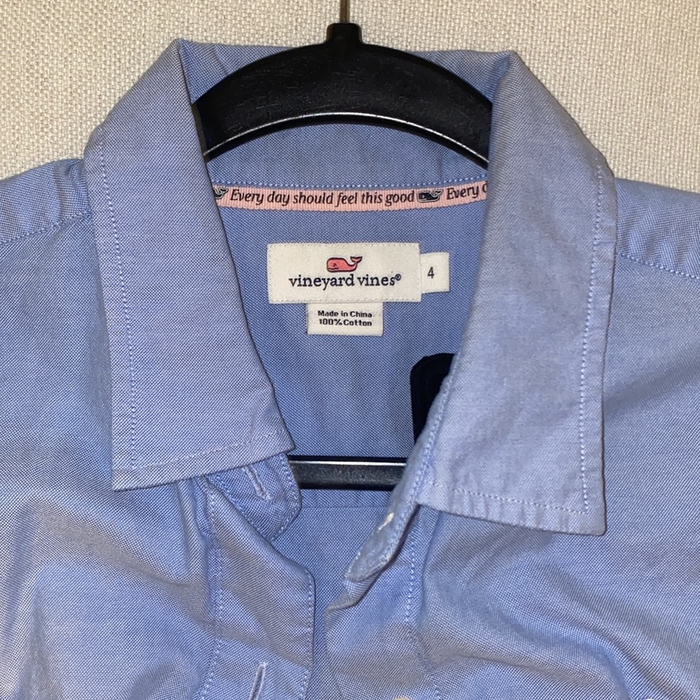 Light Blue Vineyard Vines Collared Button Down Si… - image 3